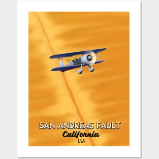 San Andreas Fault travel poster Posters and Art